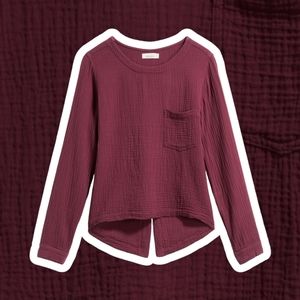 No tags/labels, barely worn “Laura Cotton Gauze Split Back Top" from Bella Dahl
